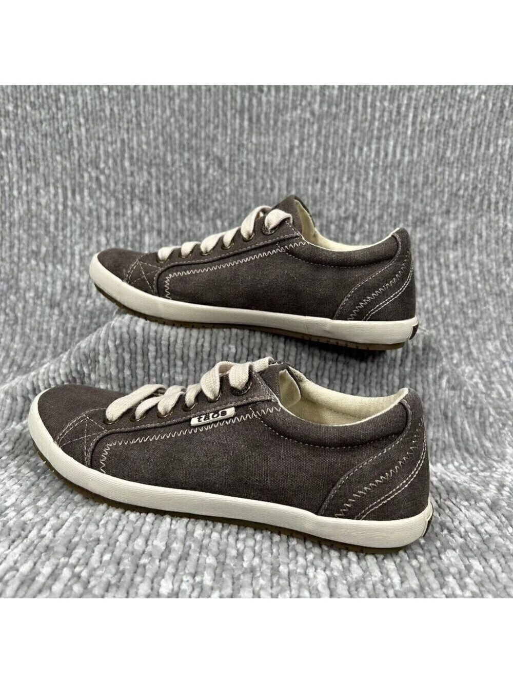 Taos Star Canvas Chocolate Washed Sneakers Size 5.5